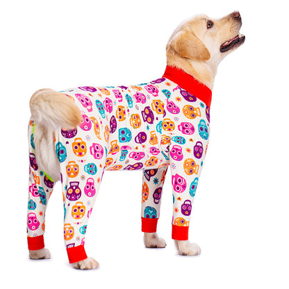 Medium and large dog pet clothing thin design belly protection weaning and sterilization suit