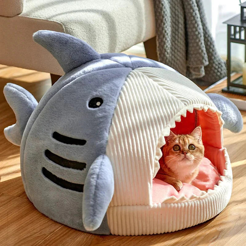 Plush Shark Pet Bed
