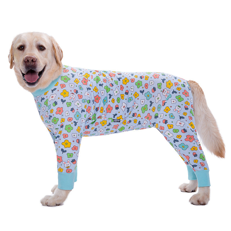 Medium and large dog pet clothing thin design belly protection weaning and sterilization suit
