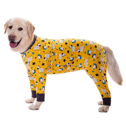 Medium and large dog pet clothing thin design belly protection weaning and sterilization suit