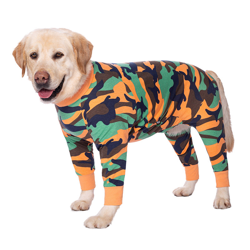 Medium and large dog pet clothing thin design belly protection weaning and sterilization suit