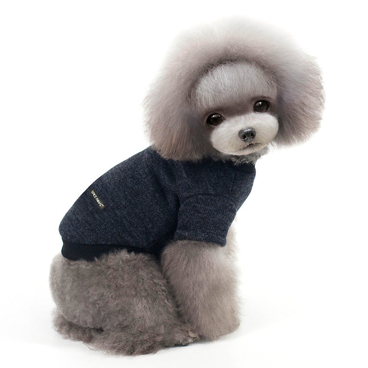 Pet Autumn And Winter Sweater Four Color Pet Cotton Knitted Sweater Dog Sweater Pet Supplies