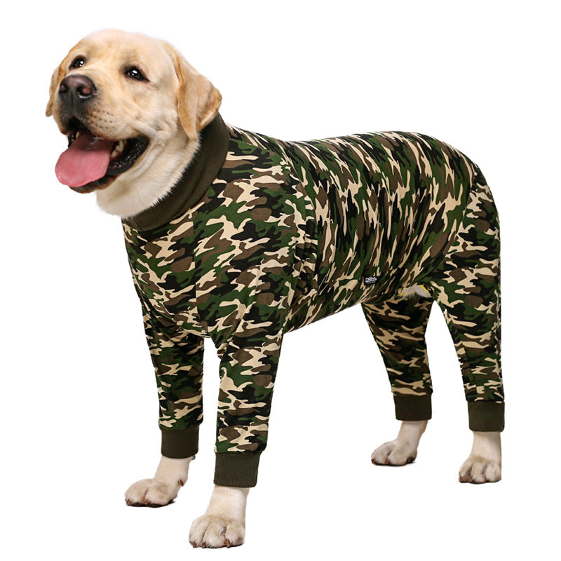 Medium and large dog pet clothing thin design belly protection weaning and sterilization suit