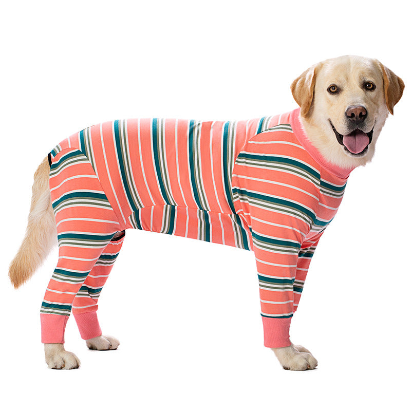 Medium and large dog pet clothing thin design belly protection weaning and sterilization suit