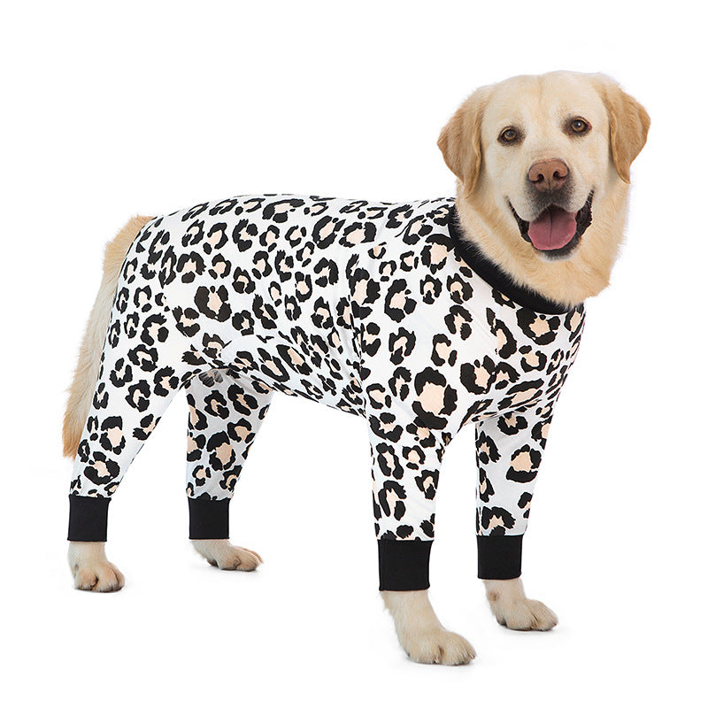 Medium and large dog pet clothing thin design belly protection weaning and sterilization suit