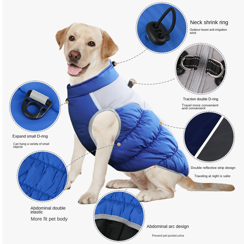 Winter Pet Cotton Coat Thick Warm Dog Clothing Comfortable Reflective Pet Clothing Wholesale Manufacturer