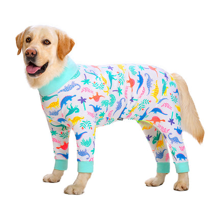 Medium and large dog pet clothing thin design belly protection weaning and sterilization suit