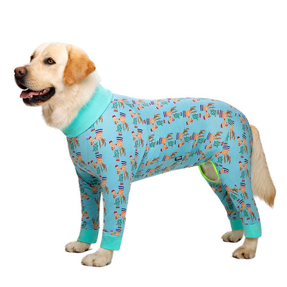 Medium and large dog pet clothing thin design belly protection weaning and sterilization suit