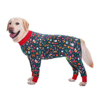 Medium and large dog pet clothing thin design belly protection weaning and sterilization suit