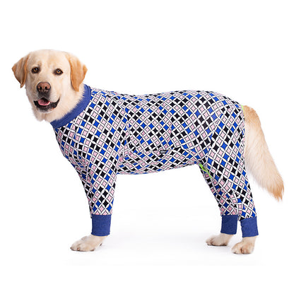 Medium and large dog pet clothing thin design belly protection weaning and sterilization suit