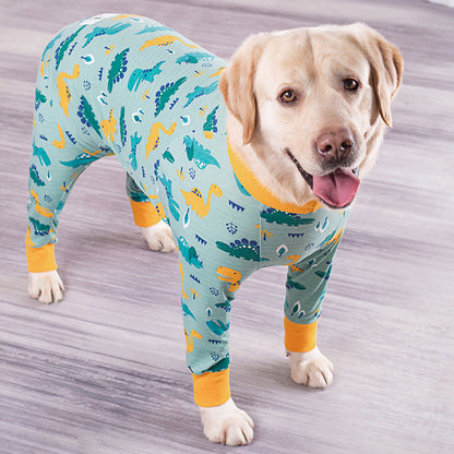 Medium and large dog pet clothing thin design belly protection weaning and sterilization suit