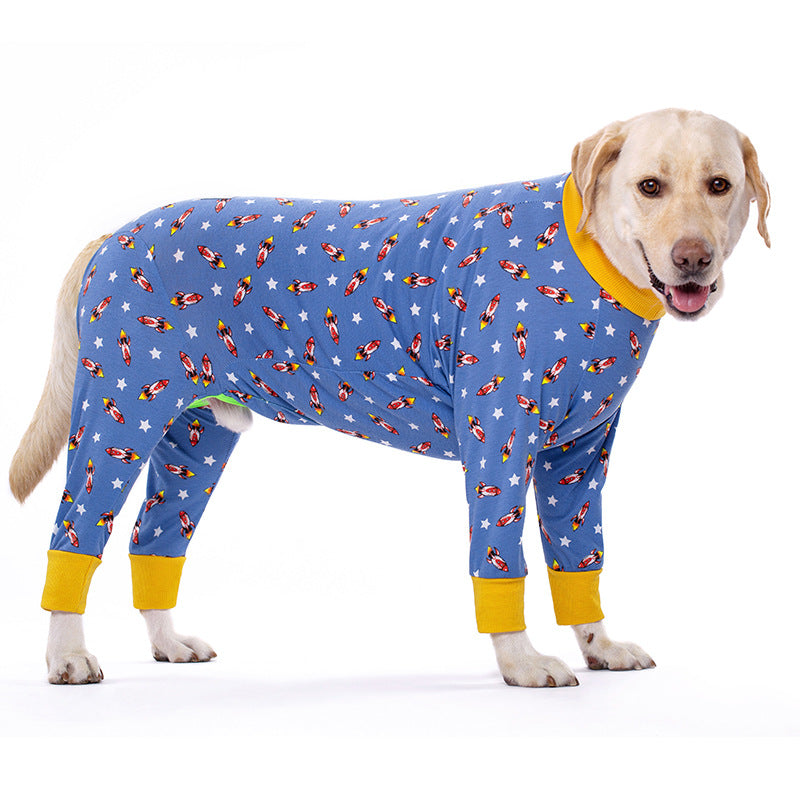 Medium and large dog pet clothing thin design belly protection weaning and sterilization suit