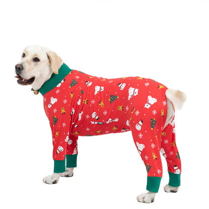 Medium and large dog pet clothing thin design belly protection weaning and sterilization suit