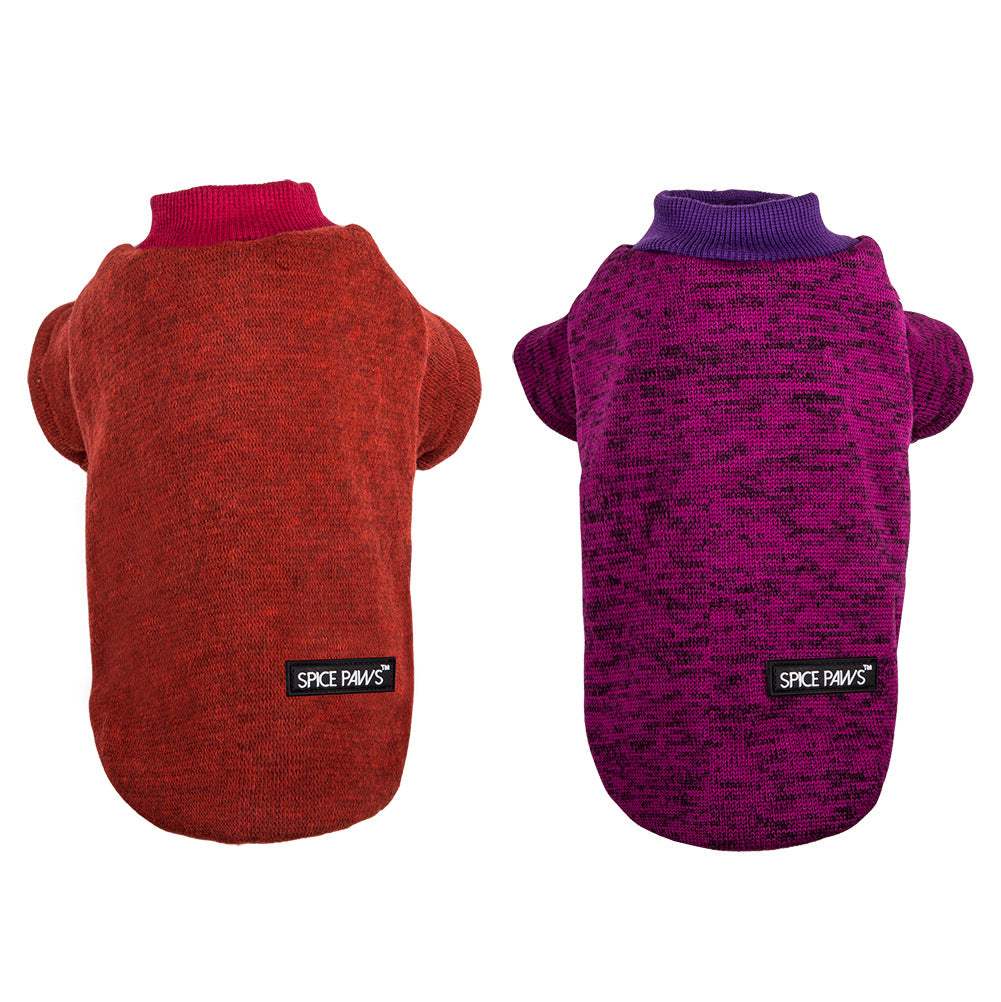 Pet Autumn And Winter Sweater Four Color Pet Cotton Knitted Sweater Dog Sweater Pet Supplies
